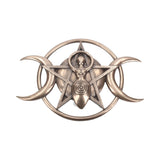 Bronzed Triple Moon Cycle Of Life Goddess Plaque 30cm Default Title - Wall Hanging Sculptures at Gift Moments