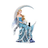 Wind Moon Fairy with Cat Figurine Default Title - Figures & Collectables at Gift Moments