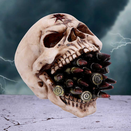 Bite the Bullet Skull Ornament - Figures & Collectables at Gift Moments