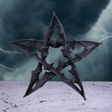 Dark Colony Bat Pentagram Wall Plaque - Figures & Collectables at Gift Moments