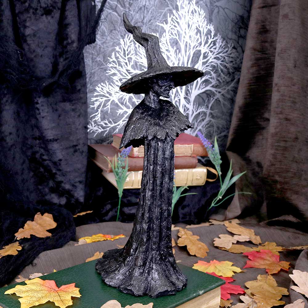 Talyse Black Glittered Forest Witch Ornament - Figures & Collectables at Gift Moments