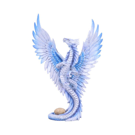 Anne Stokes Age of Dragons Adult Silver Dragon Figurine Default Title - Figures & Collectables at Gift Moments