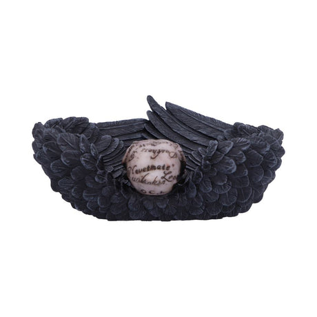 Edgar Allen Poe's Nevermore Raven Skull Trinket Holder Jewellery Dish - Figures & Collectables at Gift Moments