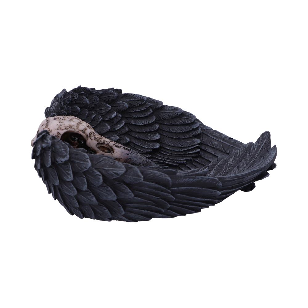 Edgar Allen Poe's Nevermore Raven Skull Trinket Holder Jewellery Dish - Figures & Collectables at Gift Moments