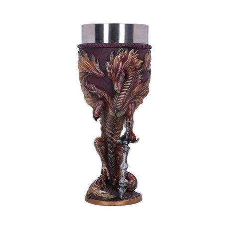 Ruth Thompson Flame Blade Red Fire Dragon Goblet Glass Default Title - Goblets & Chalices at Gift Moments