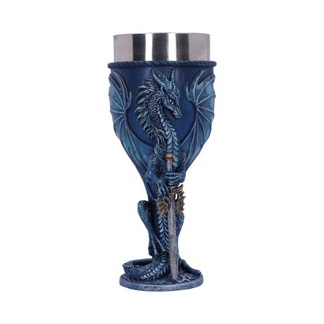 Ruth Thompson Sea Blade Blue Water Dragon Goblet Glass Default Title - Goblets & Chalices at Gift Moments