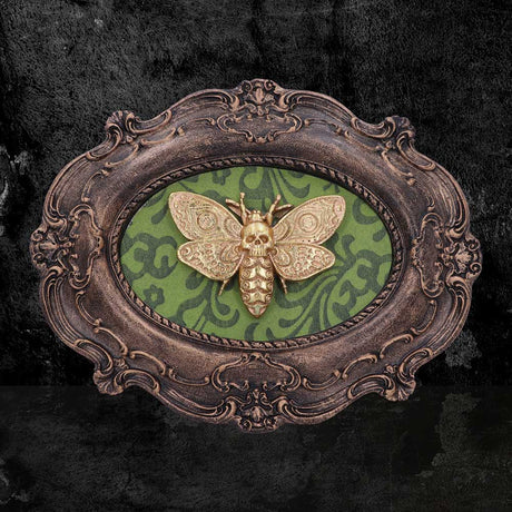 Moth Macabre Baroque Framed Death's Head Moth Wall Plaque - Wall Hanging Sculptures at Gift Moments