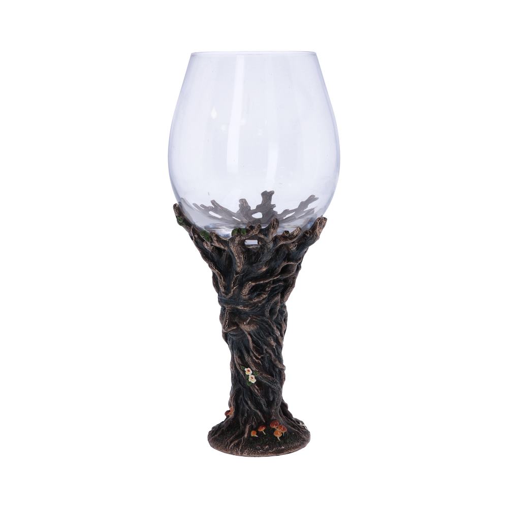 Bronze Forest Nectar Ancient Tree Spirit Green Man Goblet Wine Glass - Goblets & Chalices at Gift Moments