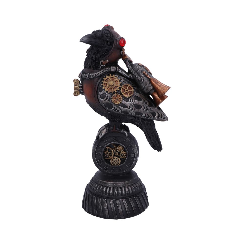 Steampunk Rivet Raven Mechanical Bird Figurine Default Title - Figures & Collectables at Gift Moments