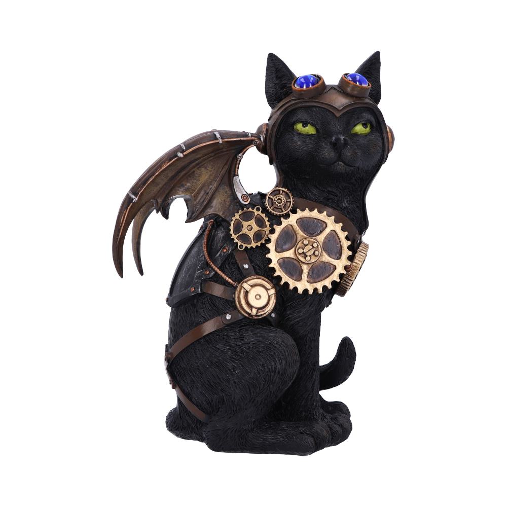 Feline Flight 22.7cm Steampunk Black Cat Pilot Figurine Default Title - Figures & Collectables at Gift Moments