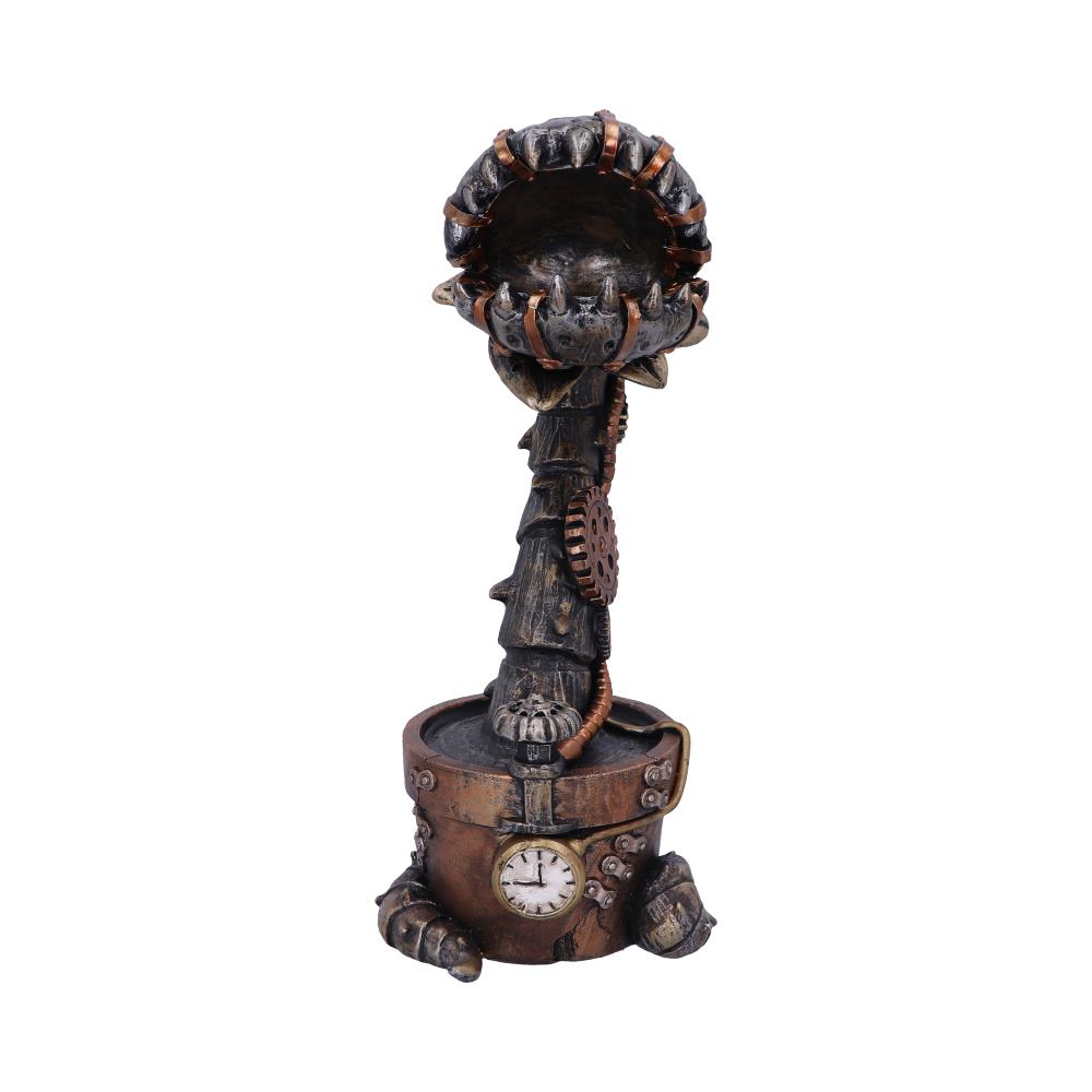 Cogwork Carnivore 24.3cm Bronze Mechanical Flesh Eating Plant Figurine - Figures & Collectables at Gift Moments