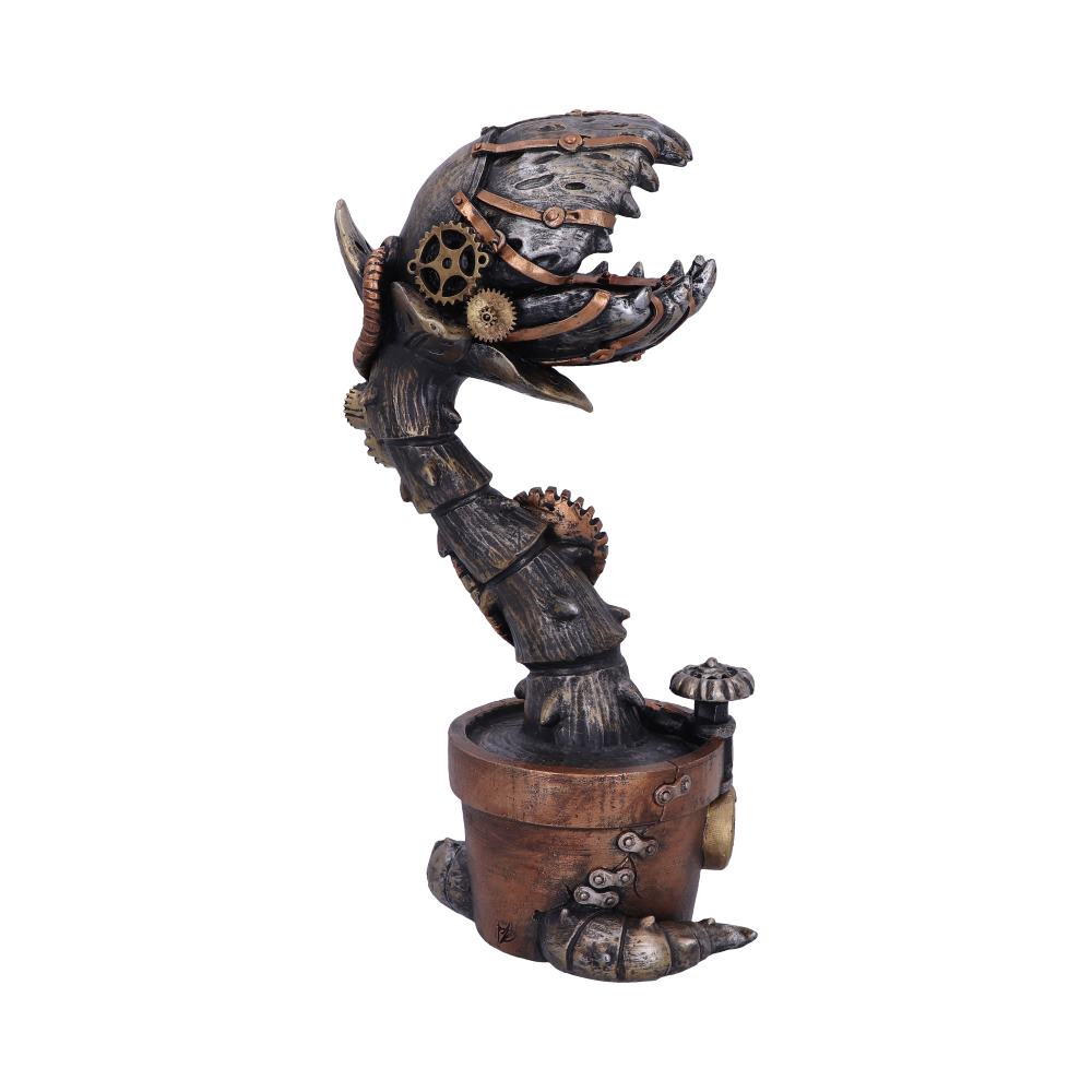 Cogwork Carnivore 24.3cm Bronze Mechanical Flesh Eating Plant Figurine - Figures & Collectables at Gift Moments