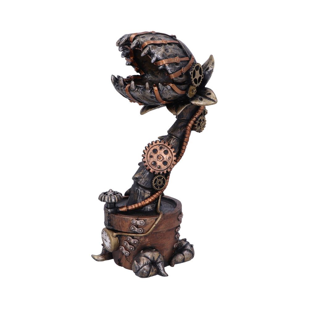 Cogwork Carnivore 24.3cm Bronze Mechanical Flesh Eating Plant Figurine Default Title - Figures & Collectables at Gift Moments