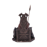 Bronze Odin All Father Wolves and Throne Figurine - Figures & Collectables at Gift Moments