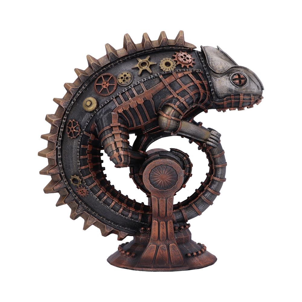 Bronze Mechanical Chameleon Steampunk Lizard Figurine - Figures & Collectables at Gift Moments