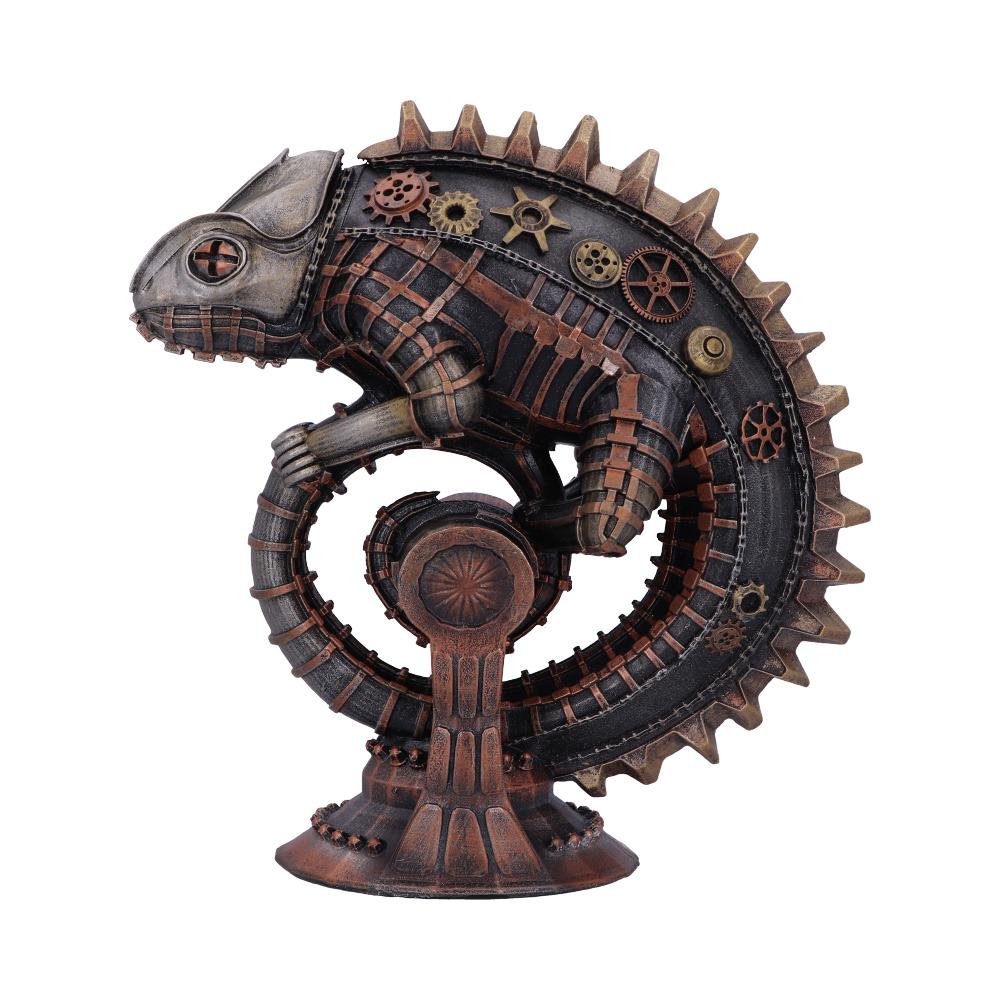 Bronze Mechanical Chameleon Steampunk Lizard Figurine Default Title - Figures & Collectables at Gift Moments