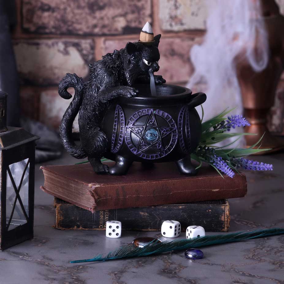 Spite's Cauldron Gothic Backflow Incense Burner 16.3cm - Incense Holders at Gift Moments