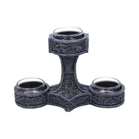 Thor's Hammer Tea Light Holder 18.5cm - Candles & Holders at Gift Moments