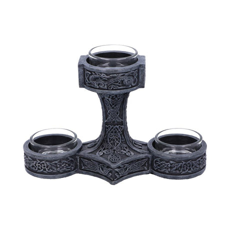 Thor's Hammer Tea Light Holder 18.5cm Default Title - Candles & Holders at Gift Moments