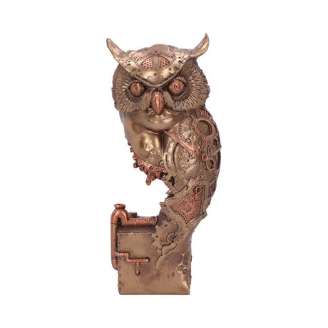 Bronze Steampunk Owl Figurine 29cm Default Title - Figures & Collectables at Gift Moments