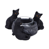 Familiar Trio Cat Tea Light Holder 10cm - Candles & Holders at Gift Moments