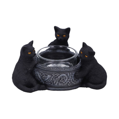 Familiar Trio Cat Tea Light Holder 10cm Default Title - Candles & Holders at Gift Moments