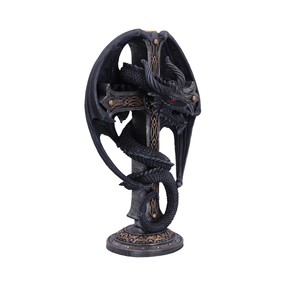 Dark Ember Gothic Dragon Candle Holder 24.5cm - Candles & Holders at Gift Moments