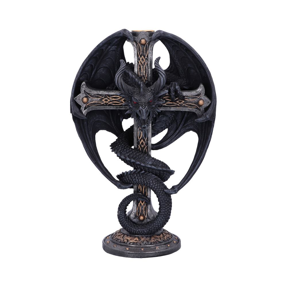 Dark Ember Gothic Dragon Candle Holder 24.5cm Default Title - Candles & Holders at Gift Moments