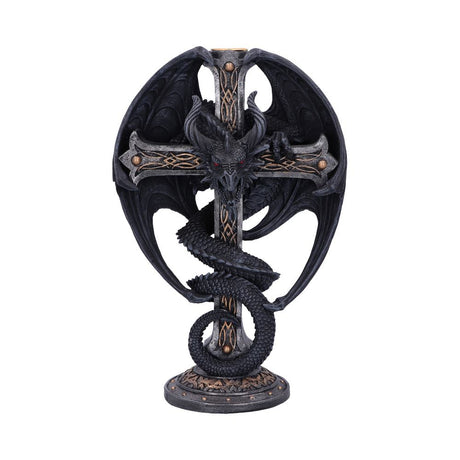 Dark Ember Gothic Dragon Candle Holder 24.5cm Default Title - Candles & Holders at Gift Moments