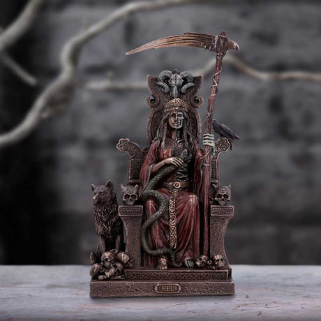 Bronze Hel The Two Faced Terror Figurine 23cm - Figures & Collectables at Gift Moments