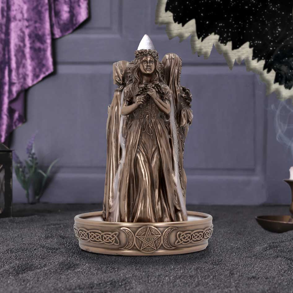 Triple Goddess Backflow Incense Burner 18cm - Incense Holders at Gift Moments