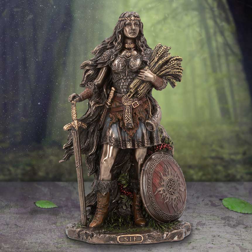 Sif Goddess of Earth and Family Bronze Figurine 22cm - Figures & Collectables at Gift Moments