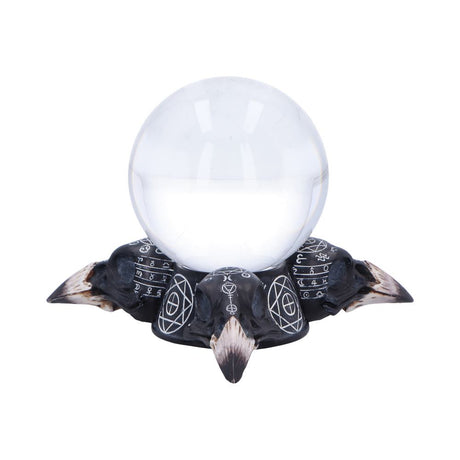 Gothic Raven Crystal Ball and Holder 15cm - Crystal Balls & Holders at Gift Moments