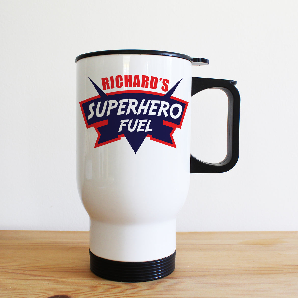 Personalised Dad's Superhero Fuel Travel Mug Default Title - Travel Mugs at Gift Moments