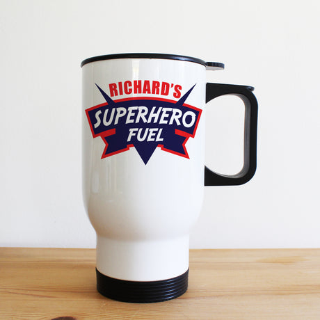 Personalised Dad's Superhero Fuel Travel Mug Default Title - Travel Mugs at Gift Moments