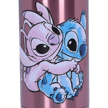 Disney Stitch and Angel Stainless Steel Water Bottle: 5 - Water Bottles By Lilo & Stitch