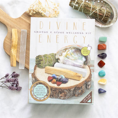 Divine Energy Smudge and Stone Wellness Kit: 1 - By Gift Moments