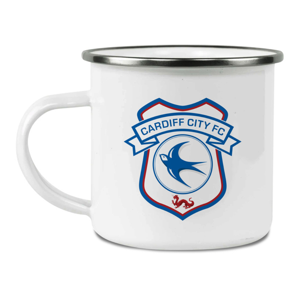 Personalised Cardiff City FC Enamel Mug - Mugs at Gift Moments