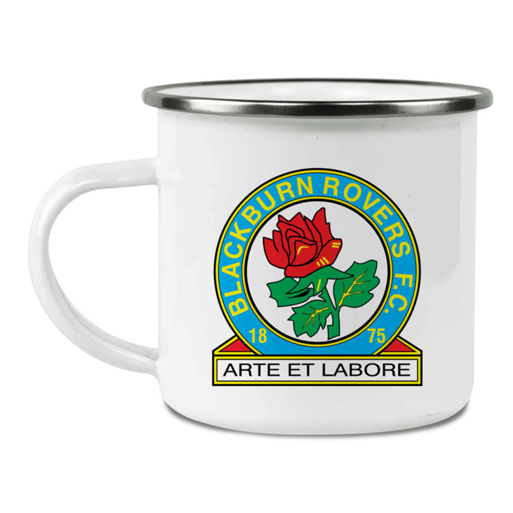 Personalised Blackburn Rovers FC Enamel Mug: 2 - Mugs By Blackburn Rovers