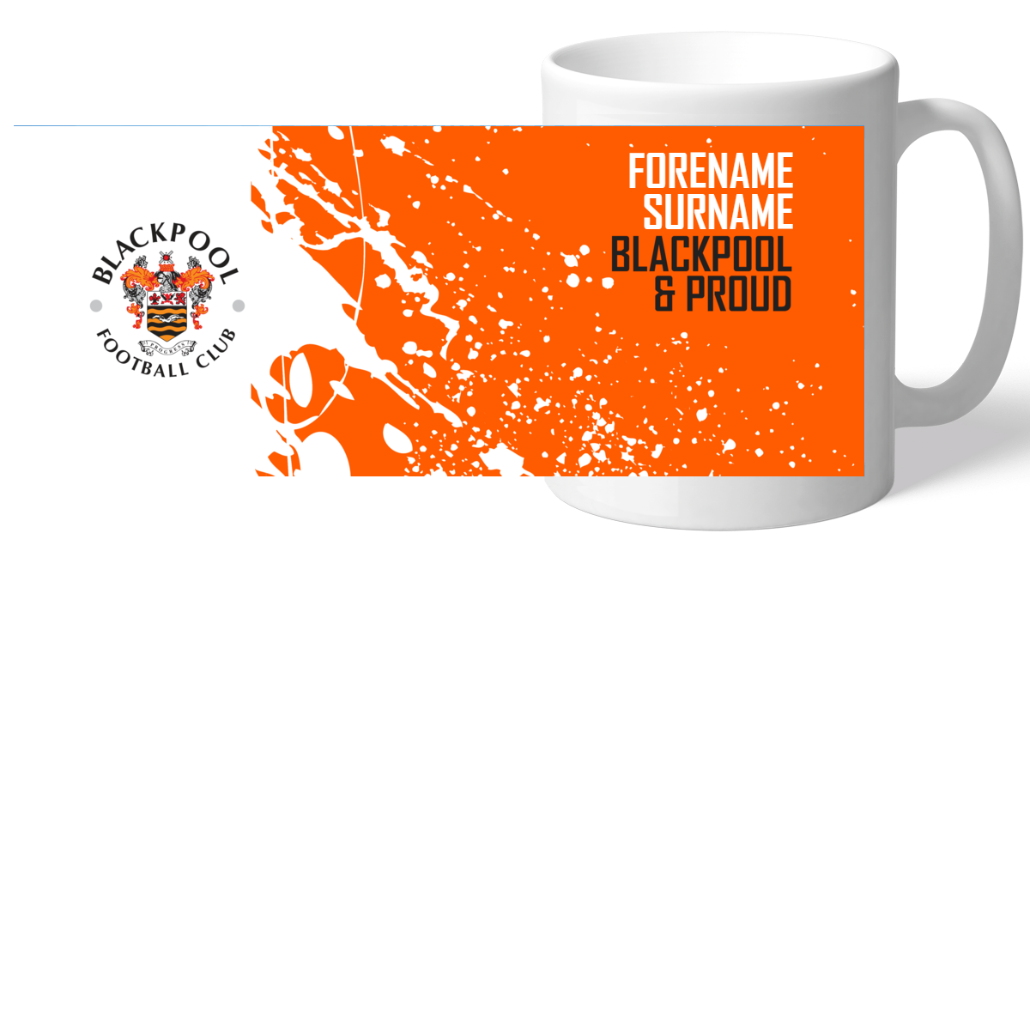 Personalised Blackpool FC Proud Fan Mug: 2 - Mugs By Blackpool