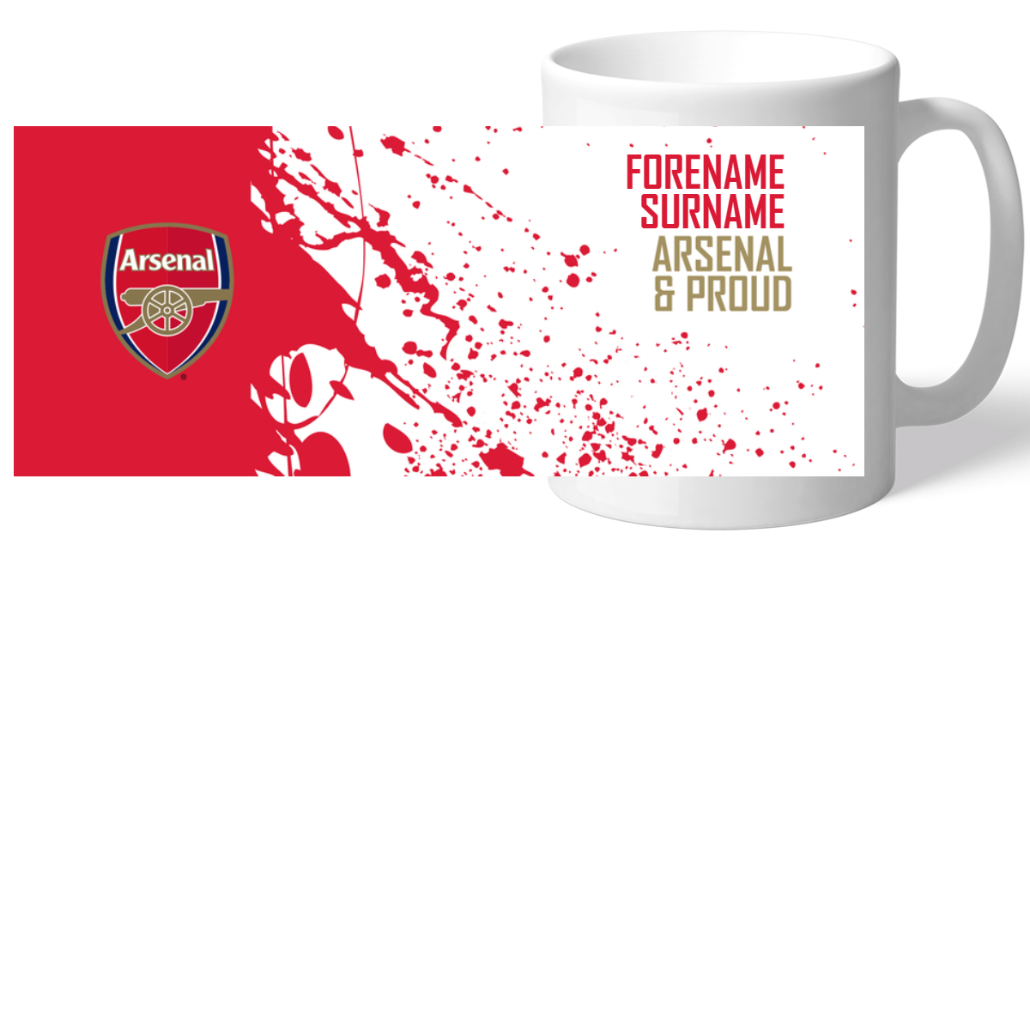 Personalised Arsenal FC Proud Mug: 2 - Mugs By Arsenal