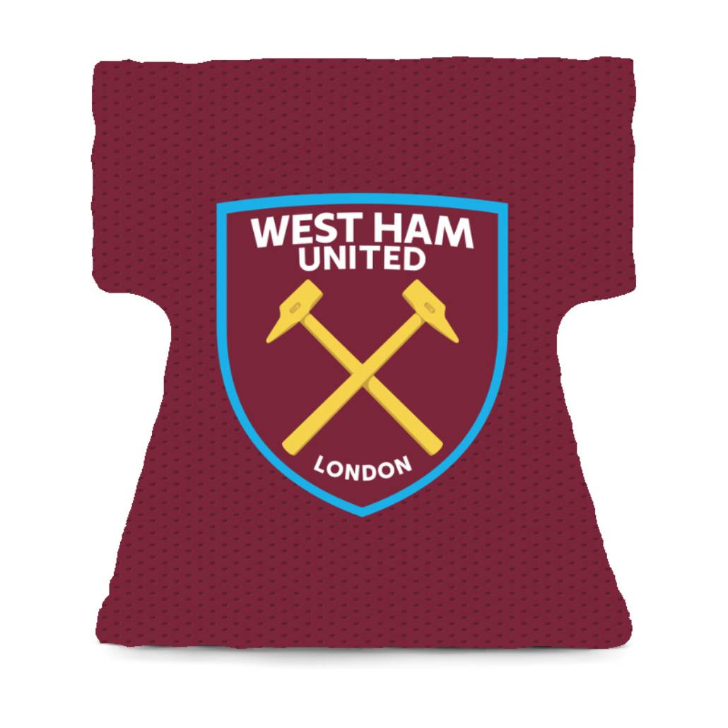 Personalised West Ham United FC Shirt-Shaped Cushion - Cushions at Gift Moments