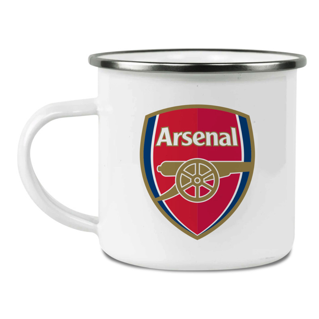 Personalised Arsenal FC Enamel Camping Mug: 2 - Mugs By Arsenal