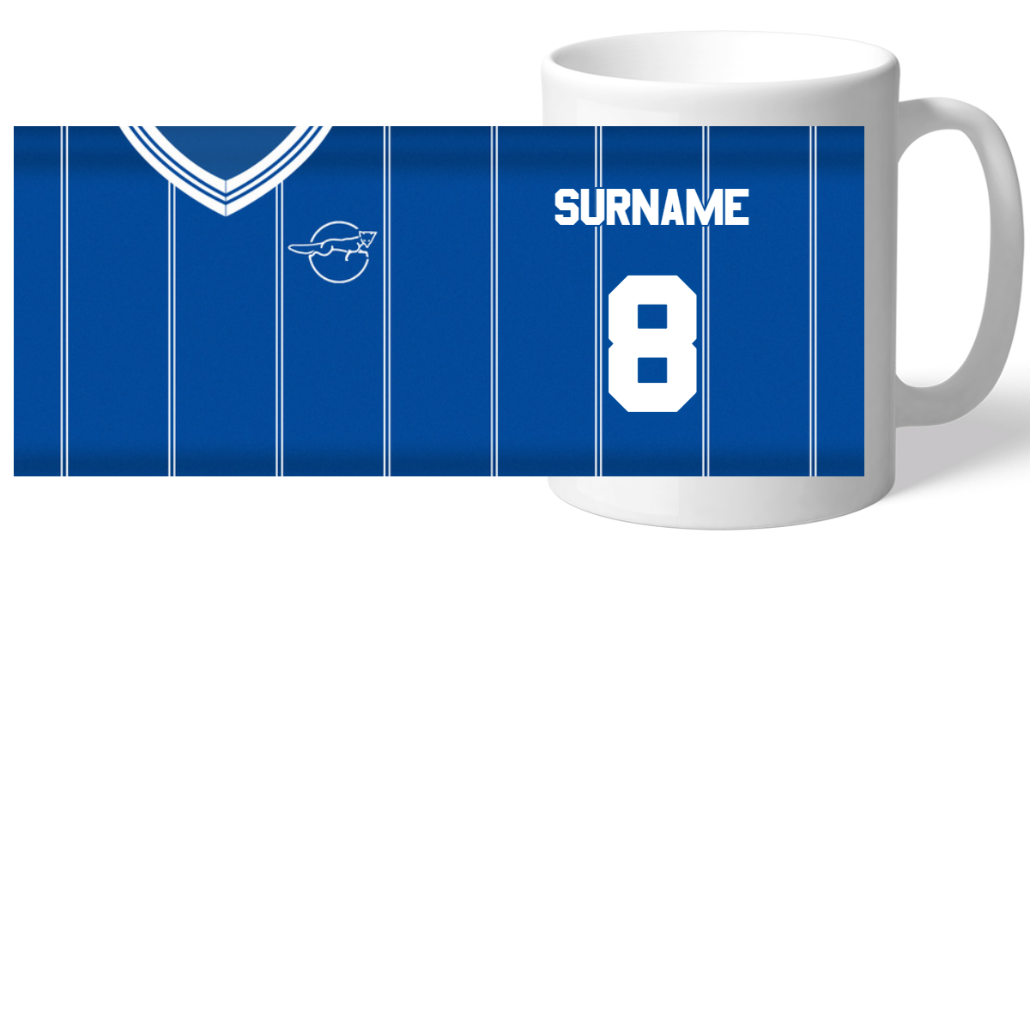 Personalised Leicester City FC Retro 83 Kit Mug - Mugs at Gift Moments