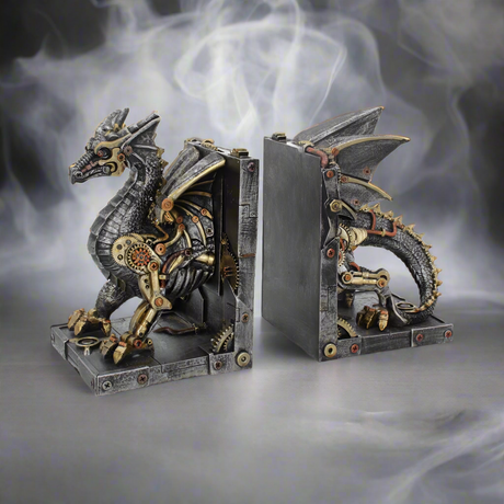 Steampunk Dragon Bookends by Nemesis Now: 1 - Bookends By Gift Moments