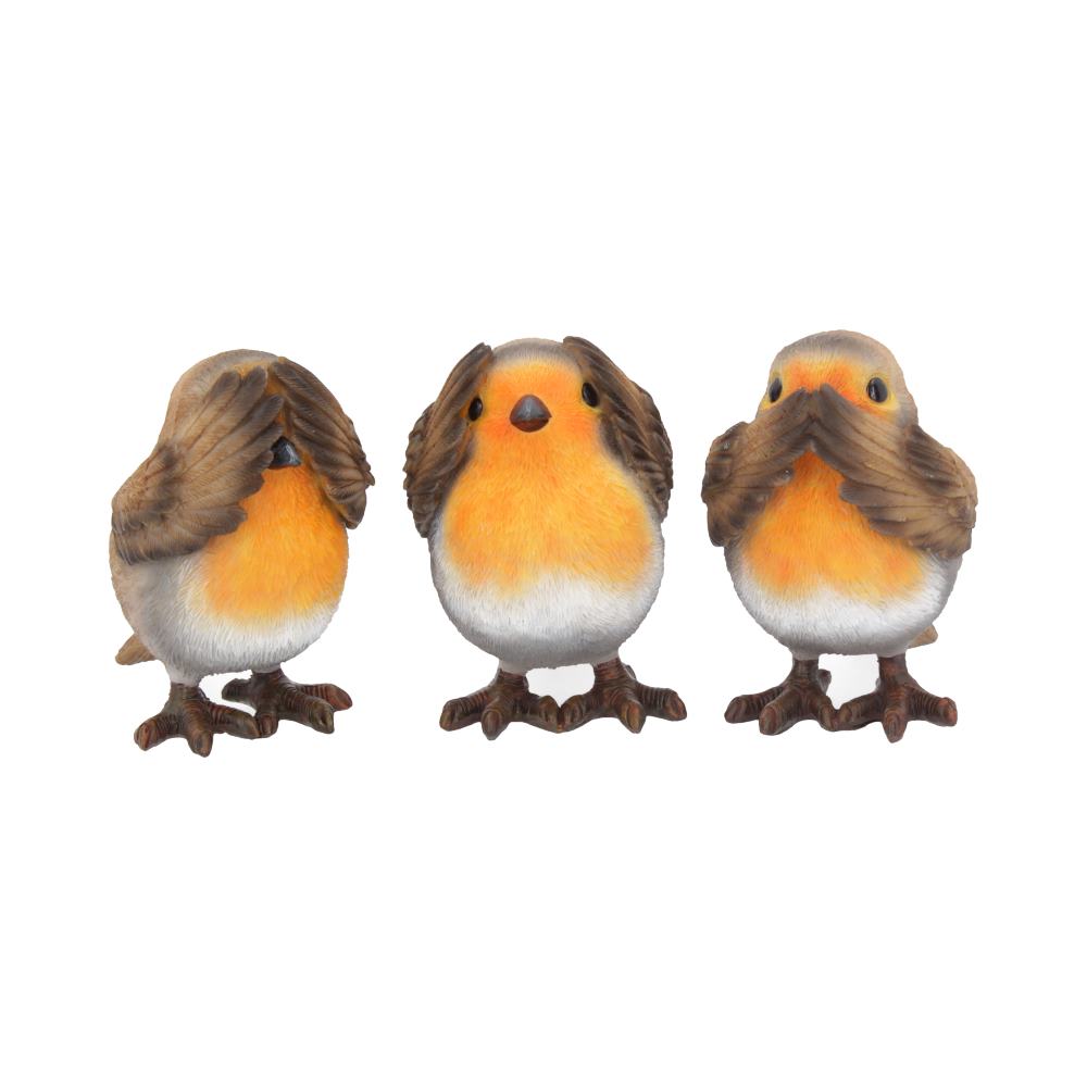 Three Wise Robin Figurines 8cm Default Title - Figures & Collectables at Gift Moments