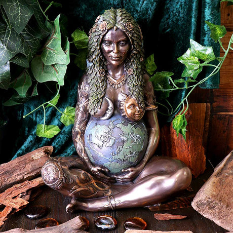 Ethereal Mother Earth Gaia Art Statue Bronze Figurine - Figures & Collectables at Gift Moments