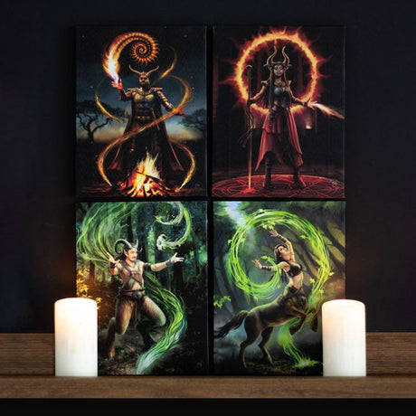 Earth Element Wizard Canvas Plaque by Anne Stokes: 5 - Wall Art By Gift Moments