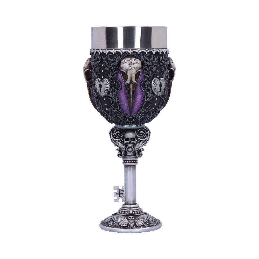 Edgar Allen Poe Nevermore Raven Goblet: 4 - Goblets & Chalices By NN Designs