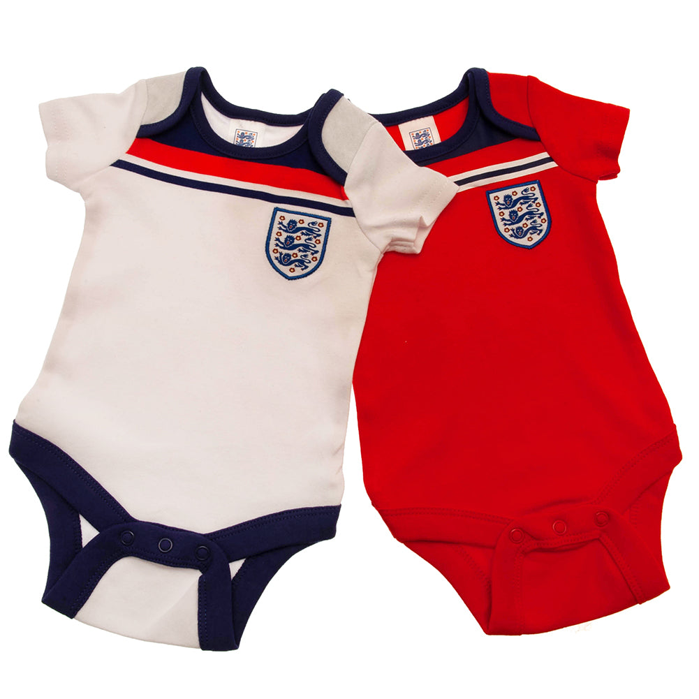 England FA 1982 Retro Bodysuit 2 Pack: 1 - Baby Clothing By England